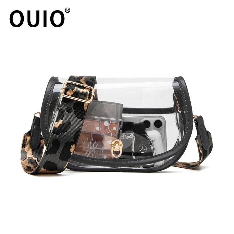 Women Bags Gold - OUIO Phone Pouch Fashion Clear PVC