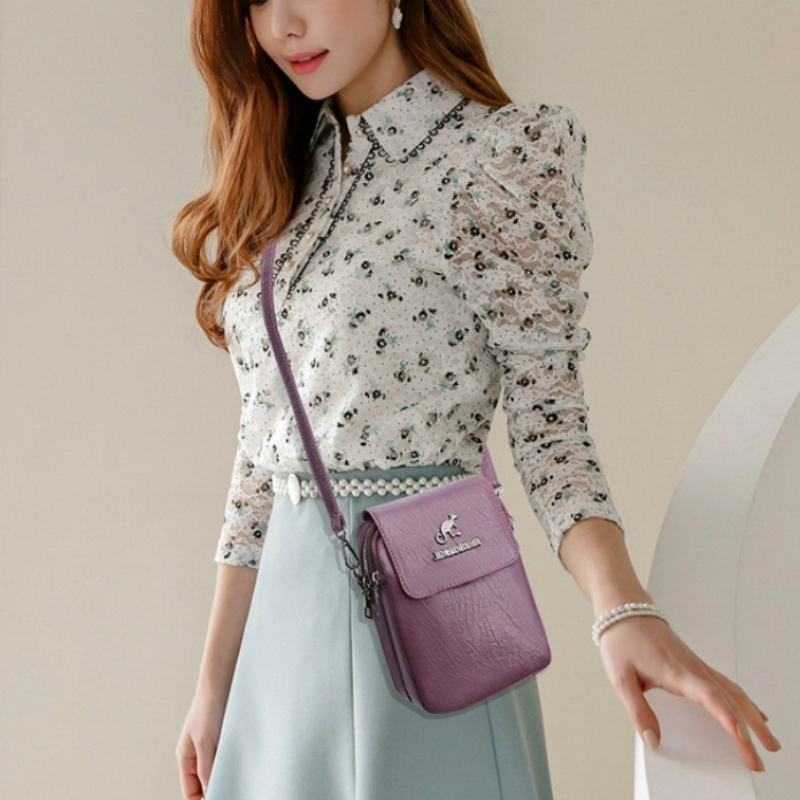 Women'S Kangaroo Bags - Vintage Woman Faux Leather Phone Crossbody
