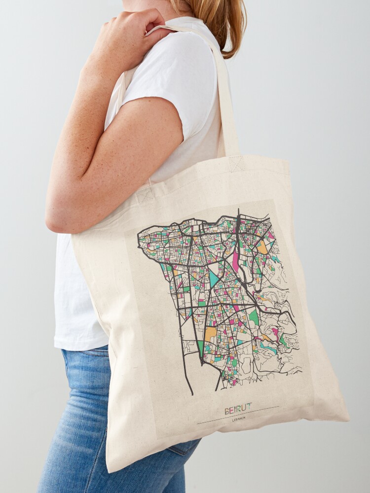 Beirut, Lebanon Street Map Tot - Women Bags Lebanon ulasan dan harga