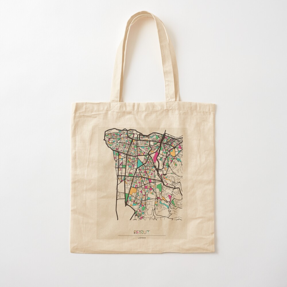 Beirut, Lebanon Street Map Tot - Women Bags Lebanon ulasan dan harga