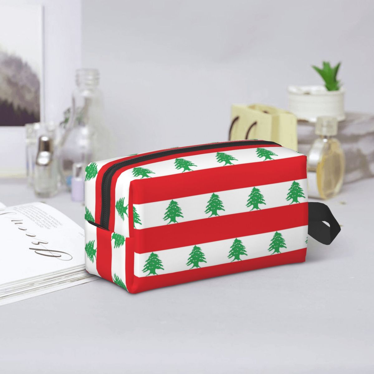 Flag Of Lebanon Makeup Bag Cos - Women Bags Lebanon ulasan dan harga