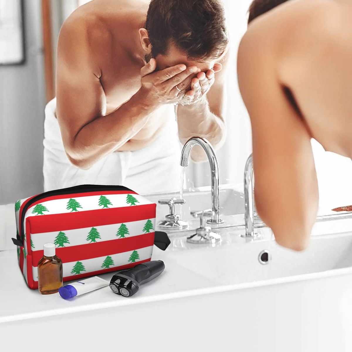 Flag Of Lebanon Makeup Bag Cos - Women Bags Lebanon ulasan dan harga