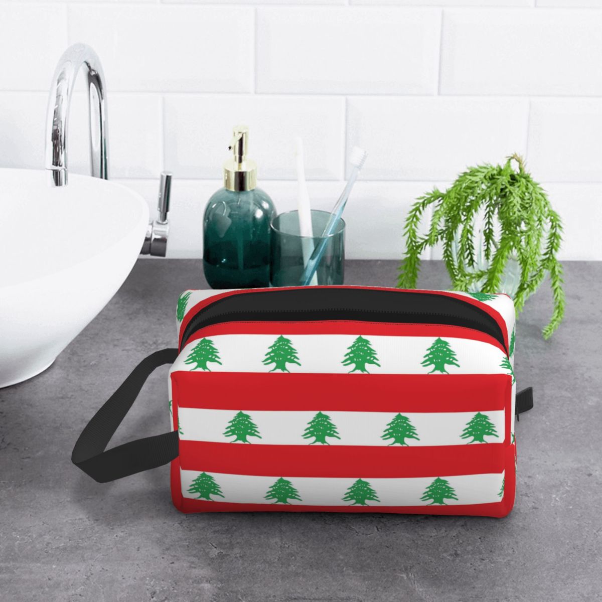 Flag Of Lebanon Makeup Bag Cos - Women Bags Lebanon ulasan dan harga