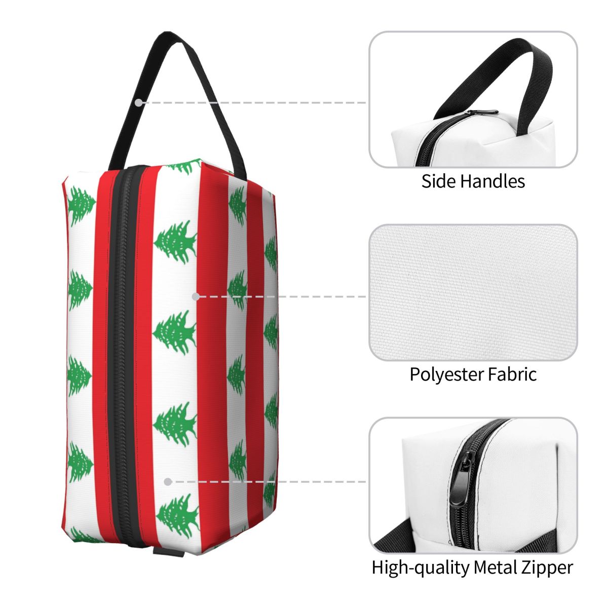 Flag Of Lebanon Makeup Bag Cos - Women Bags Lebanon ulasan dan harga