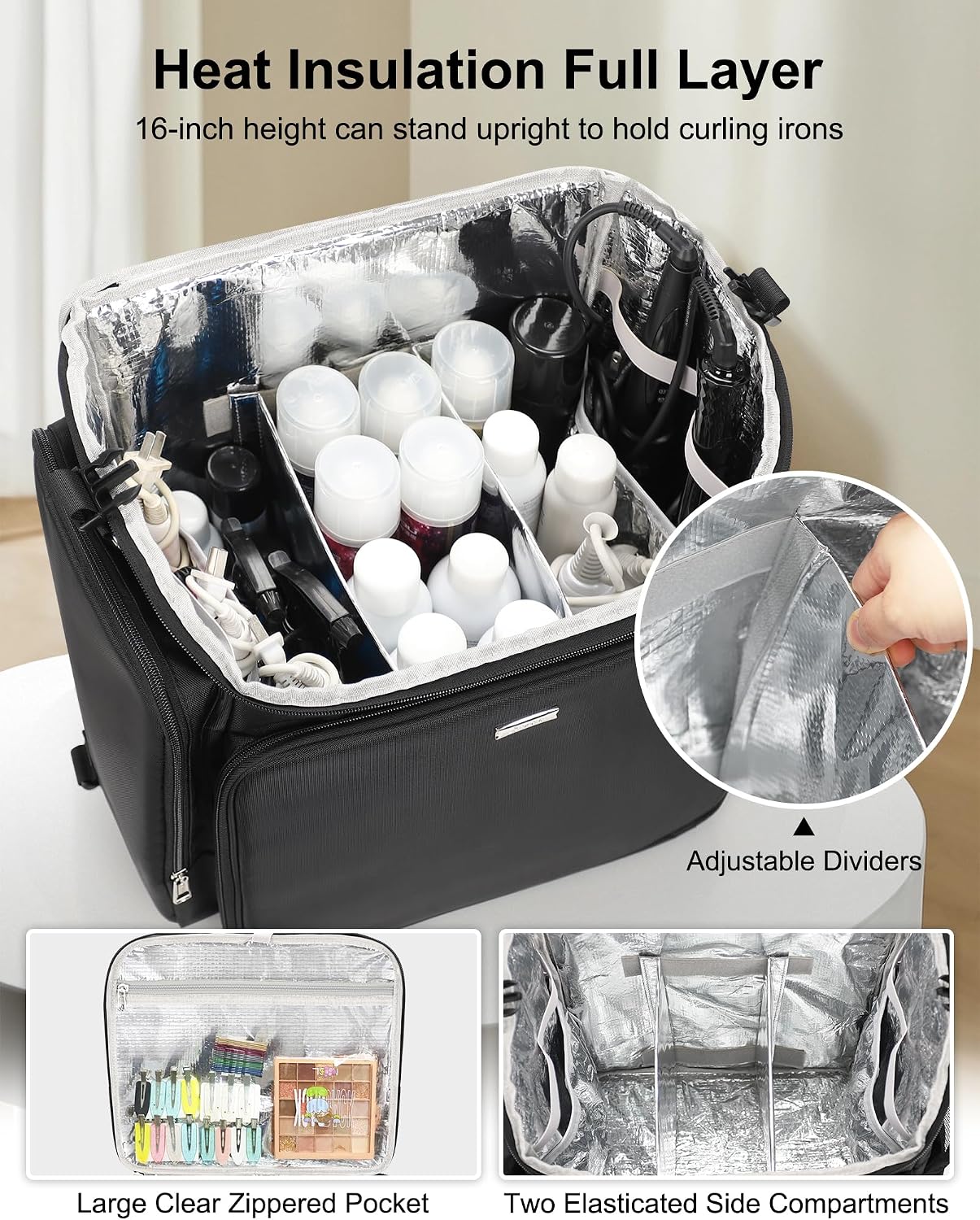 Rolling Makeup Case Hair Tools - Women Bags For Women ulasan dan harga