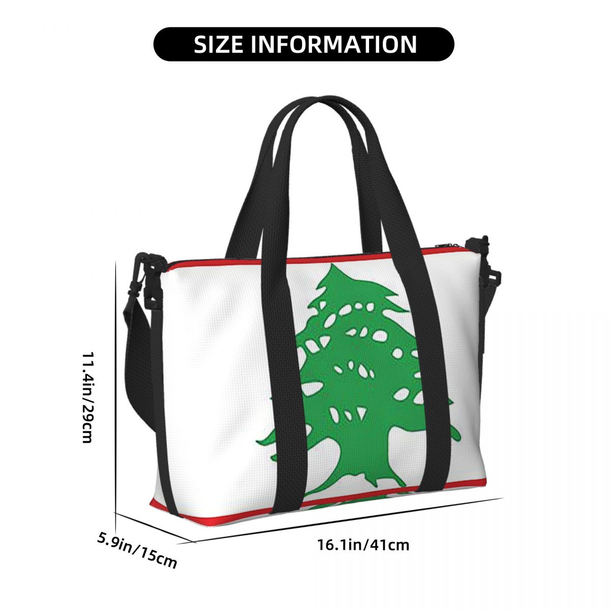 Custom Flag Of Lebanon Beach T - Women Bags Lebanon ulasan dan harga