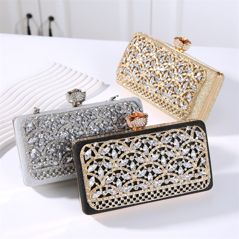 Luxury Diamond Metal Frame Eve - Women Bags Dubai ulasan dan harga
