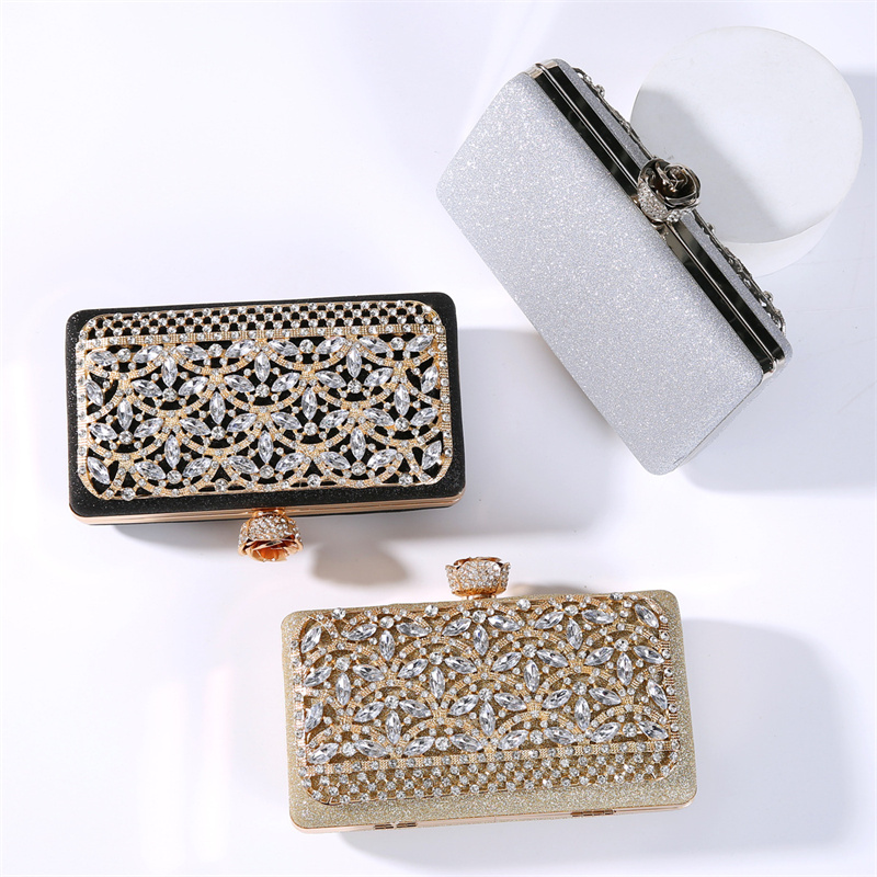 Luxury Diamond Metal Frame Eve - Women Bags Dubai ulasan dan harga