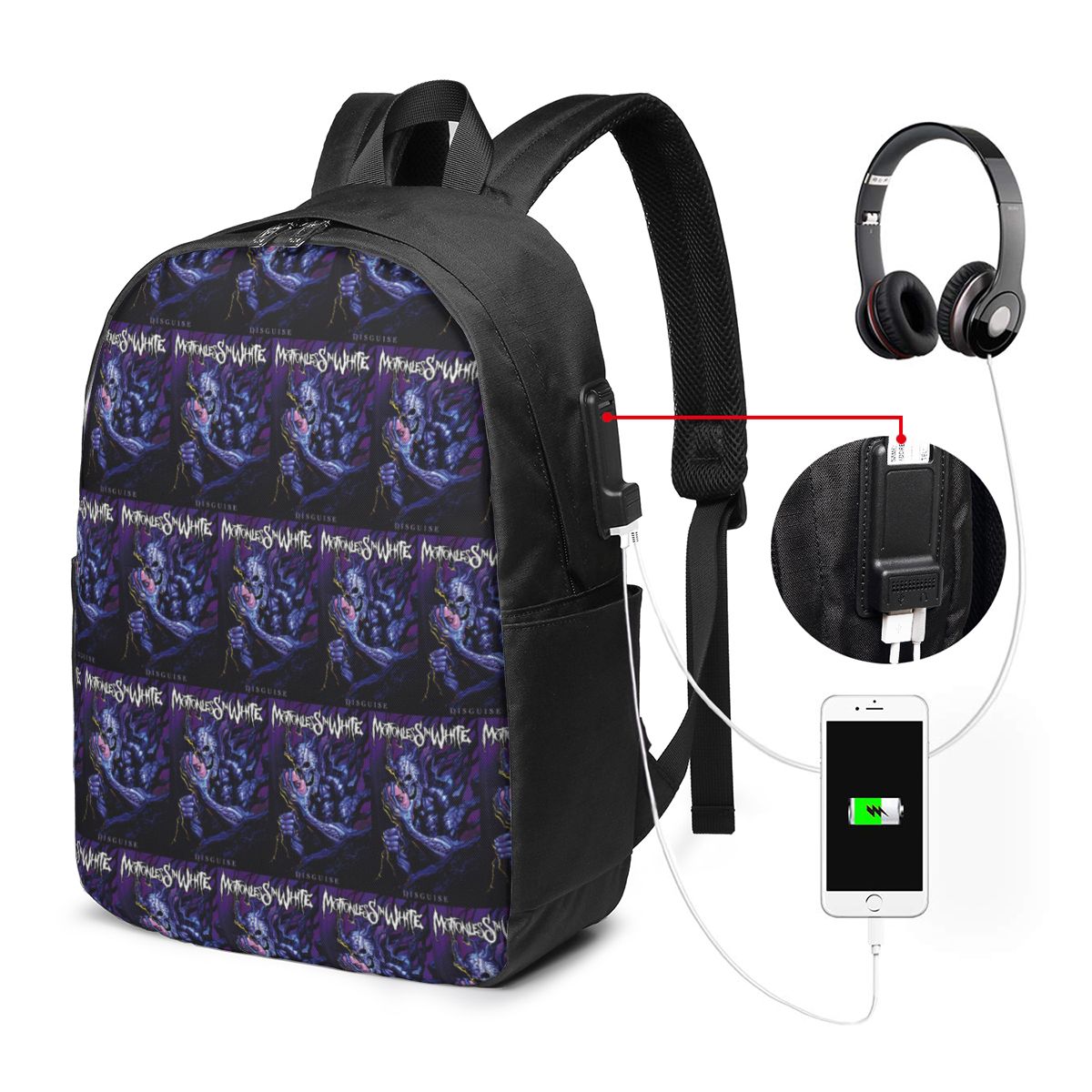 Motionless In White Backpack T - Women Bags For Women ulasan dan harga
