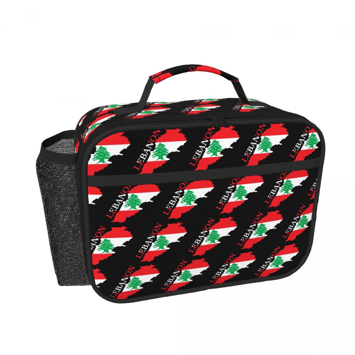 Lebanon Flag Map Insulated Lun - Women Bags Lebanon ulasan dan harga