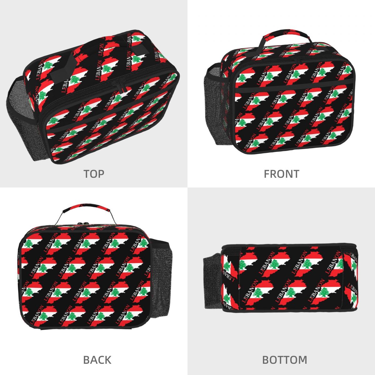 Lebanon Flag Map Insulated Lun - Women Bags Lebanon ulasan dan harga