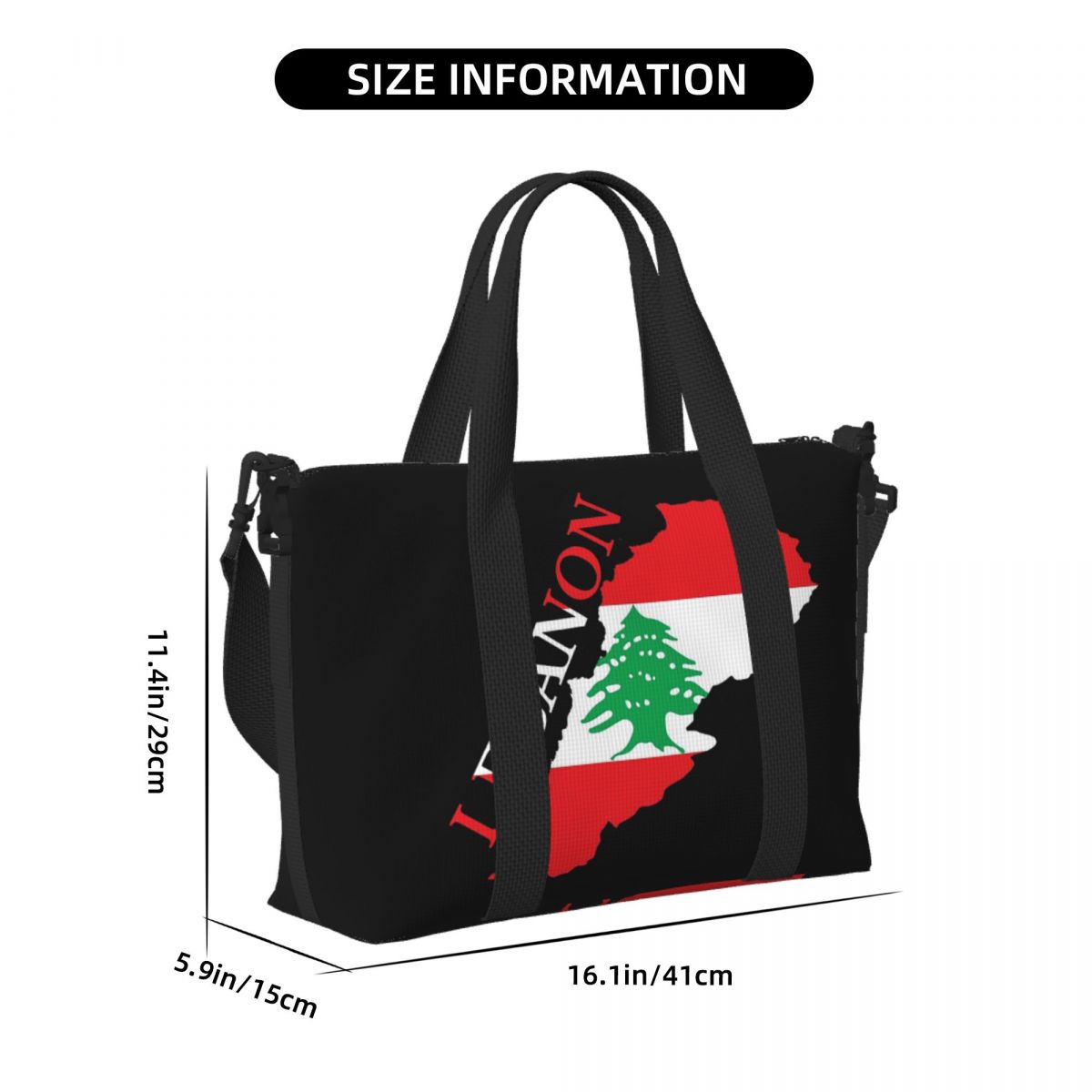 Custom Lebanon Flag Map Beach  - Women Bags Lebanon ulasan dan harga