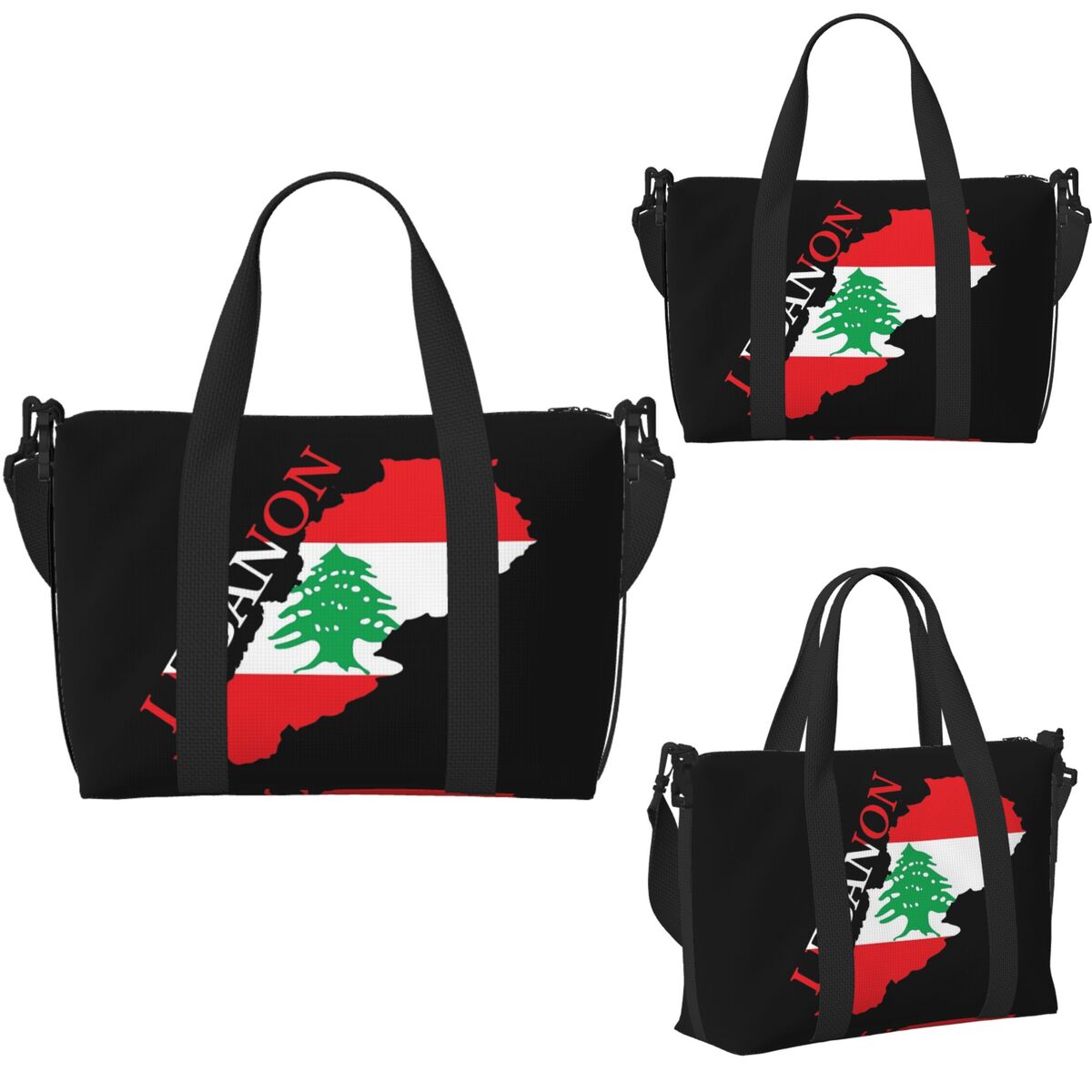Custom Lebanon Flag Map Beach  - Women Bags Lebanon ulasan dan harga