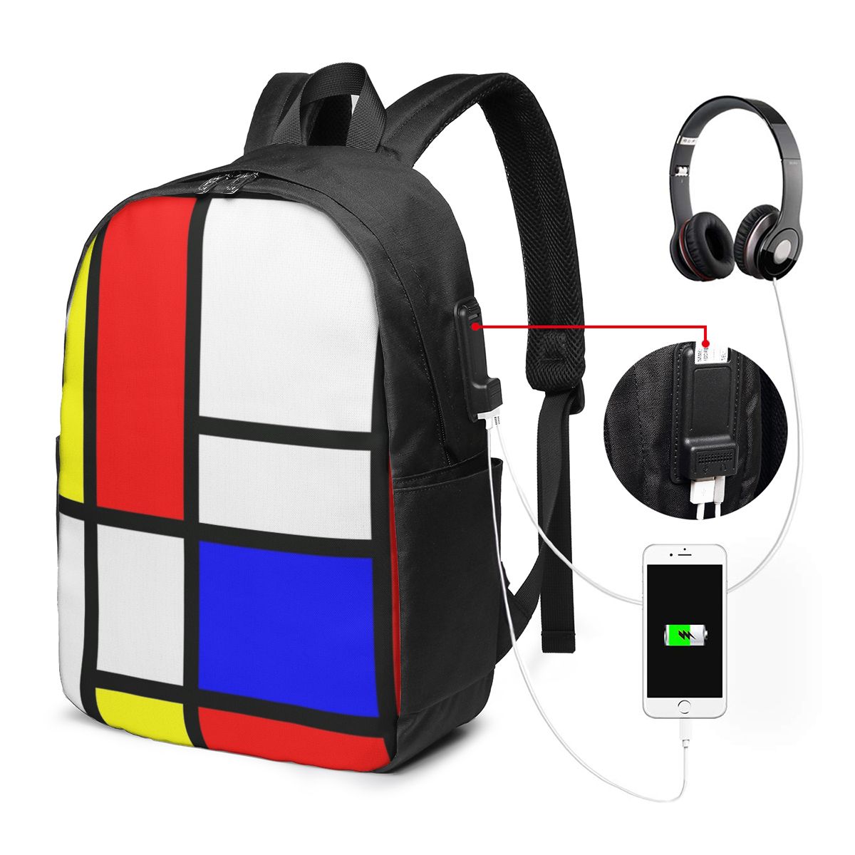 Piet Mondrian Composition  Bac - Women Bags For Women ulasan dan harga