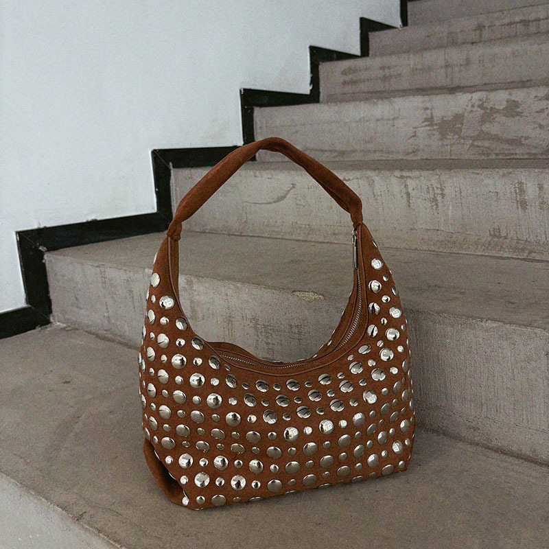 New high-end Leather Rivet Buc - Women Bags High End Brands ulasan dan harga