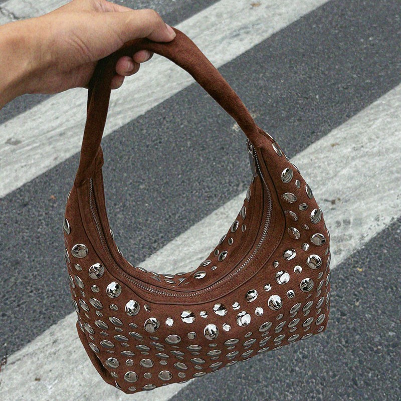 New high-end Leather Rivet Buc - Women Bags High End Brands ulasan dan harga