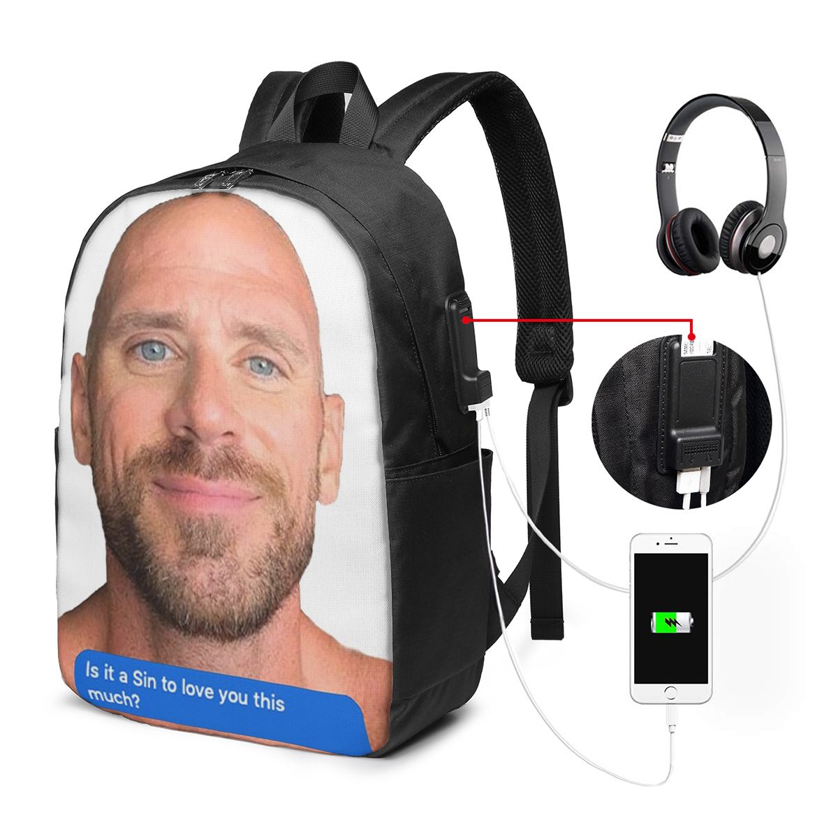 Johnny Sins Flirty Text Bubble - Women Bags For Women ulasan dan harga