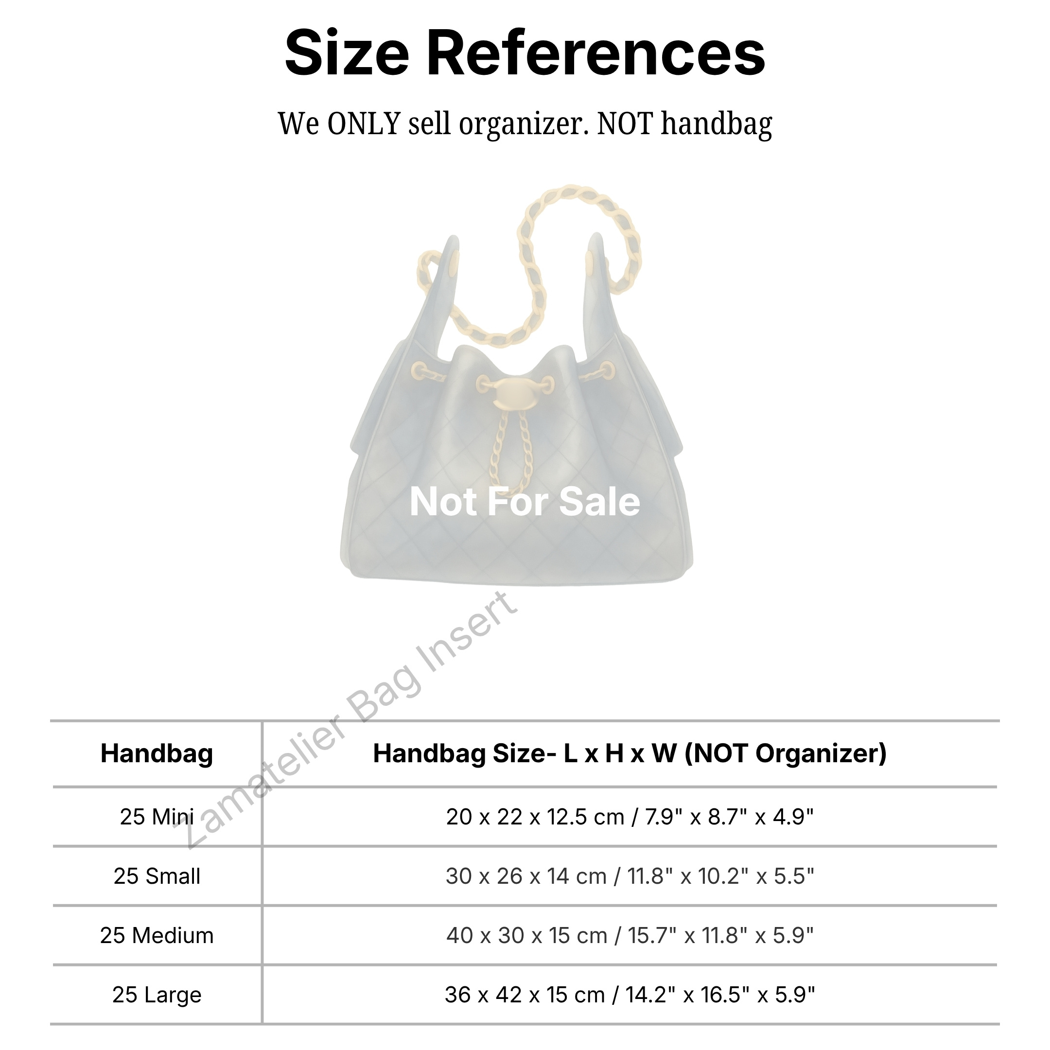 Custom Made Silk Insert for CC - Women Bags For Women ulasan dan harga