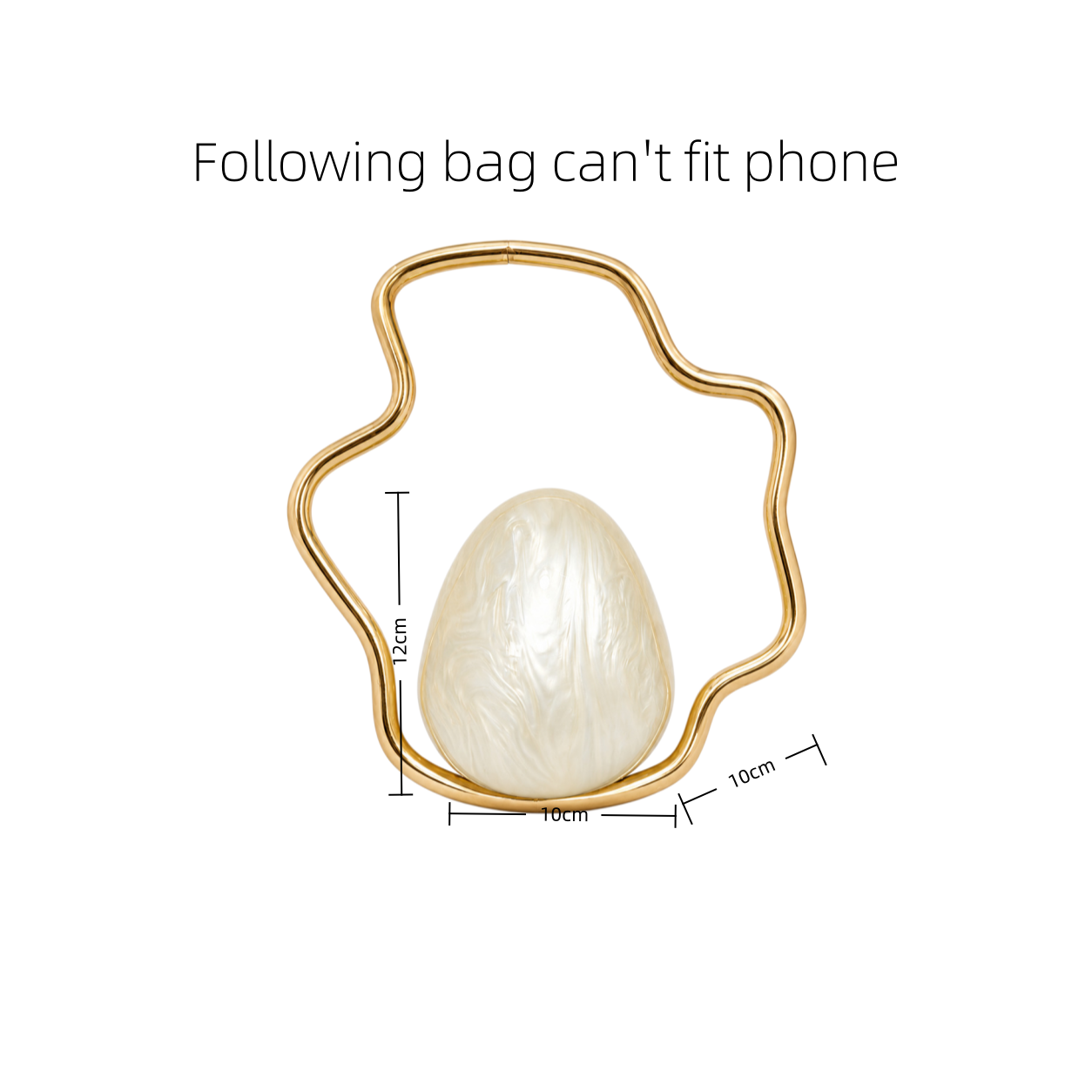 Women mini Acrylic Egg Bag Cut - Women Bags Gold ulasan dan harga