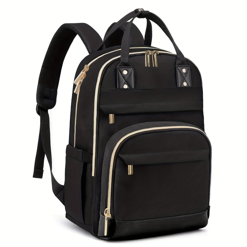 Women Two Tone Laptop Backpack - Women Bags Gold ulasan dan harga