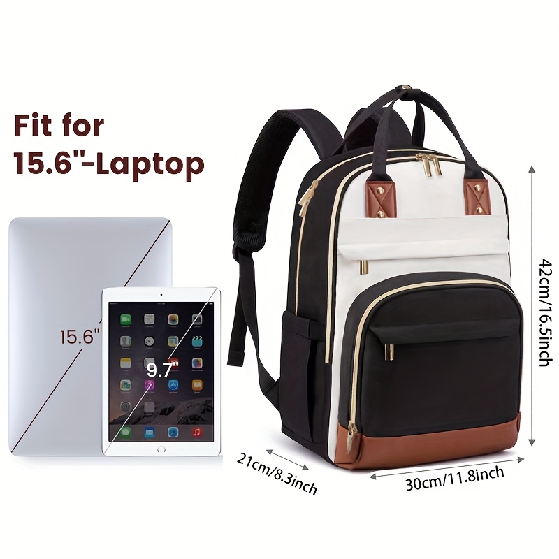 Women Two Tone Laptop Backpack - Women Bags Gold ulasan dan harga