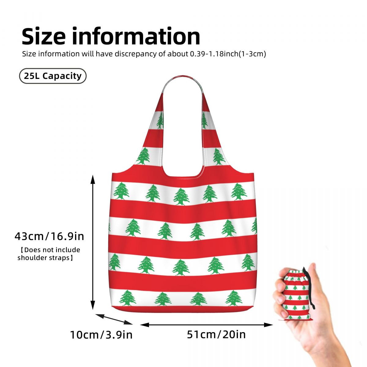 Flag Of Lebanon Shopping Tote  - Women Bags Lebanon ulasan dan harga