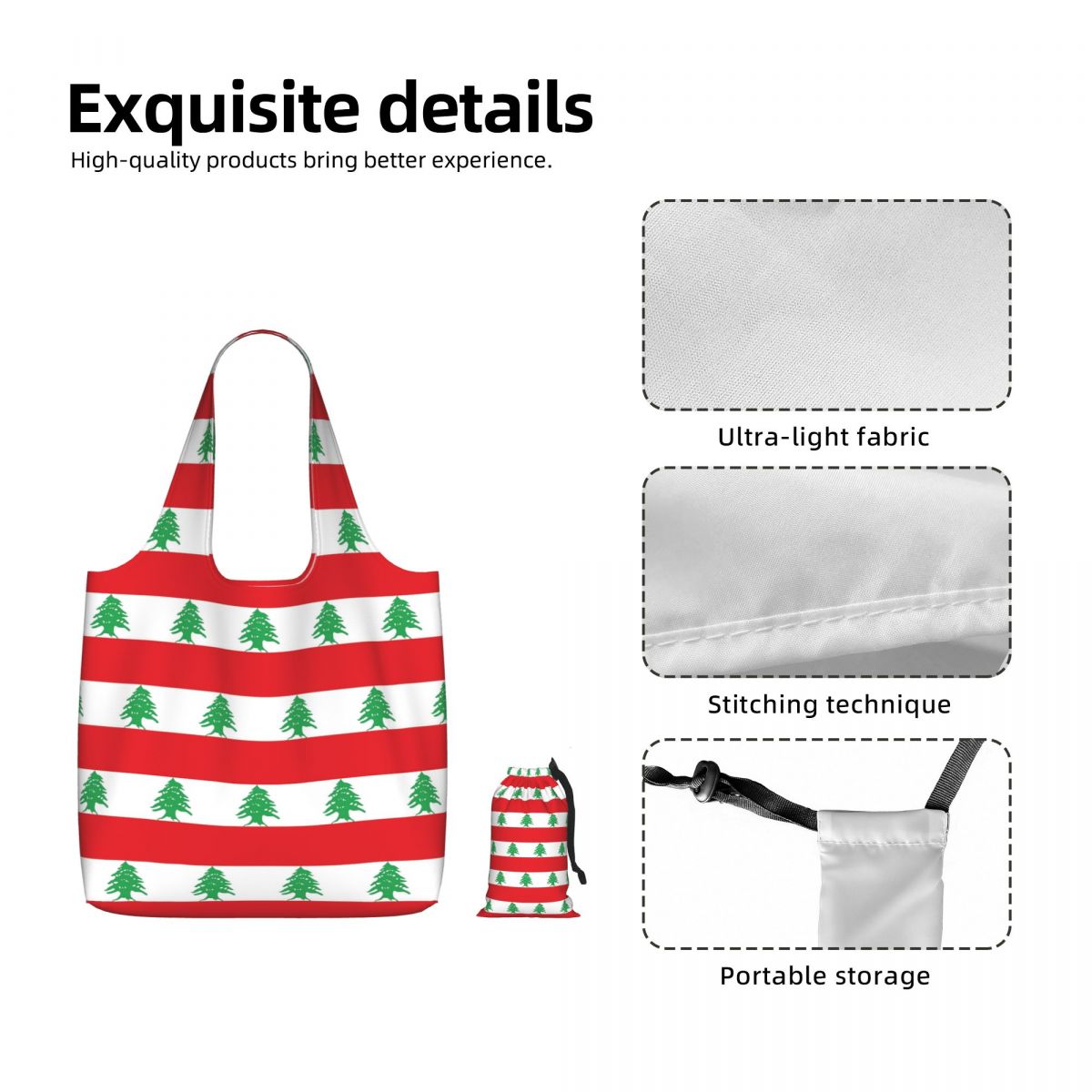 Flag Of Lebanon Shopping Tote  - Women Bags Lebanon ulasan dan harga