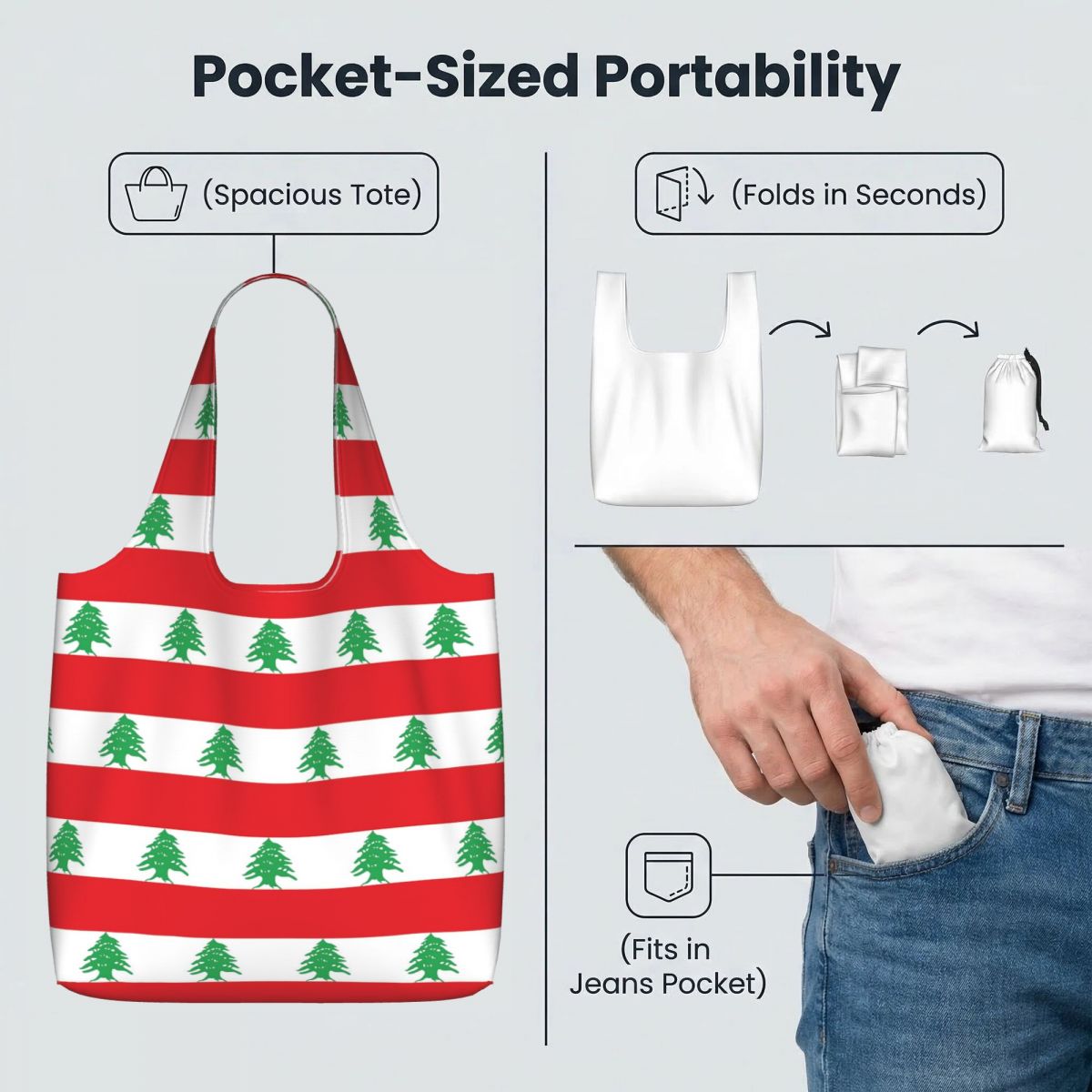 Flag Of Lebanon Shopping Tote  - Women Bags Lebanon ulasan dan harga