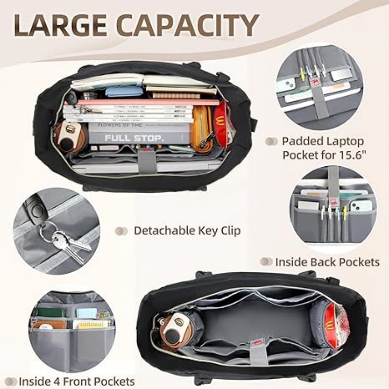 Large Capacity Work Tote for W - Women Bags With Laptop Compartment ulasan dan harga