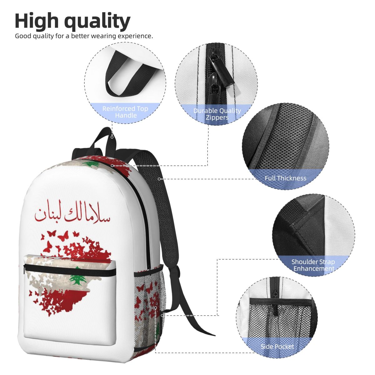 May Peace Come To Lebanon Back - Women Bags Lebanon ulasan dan harga