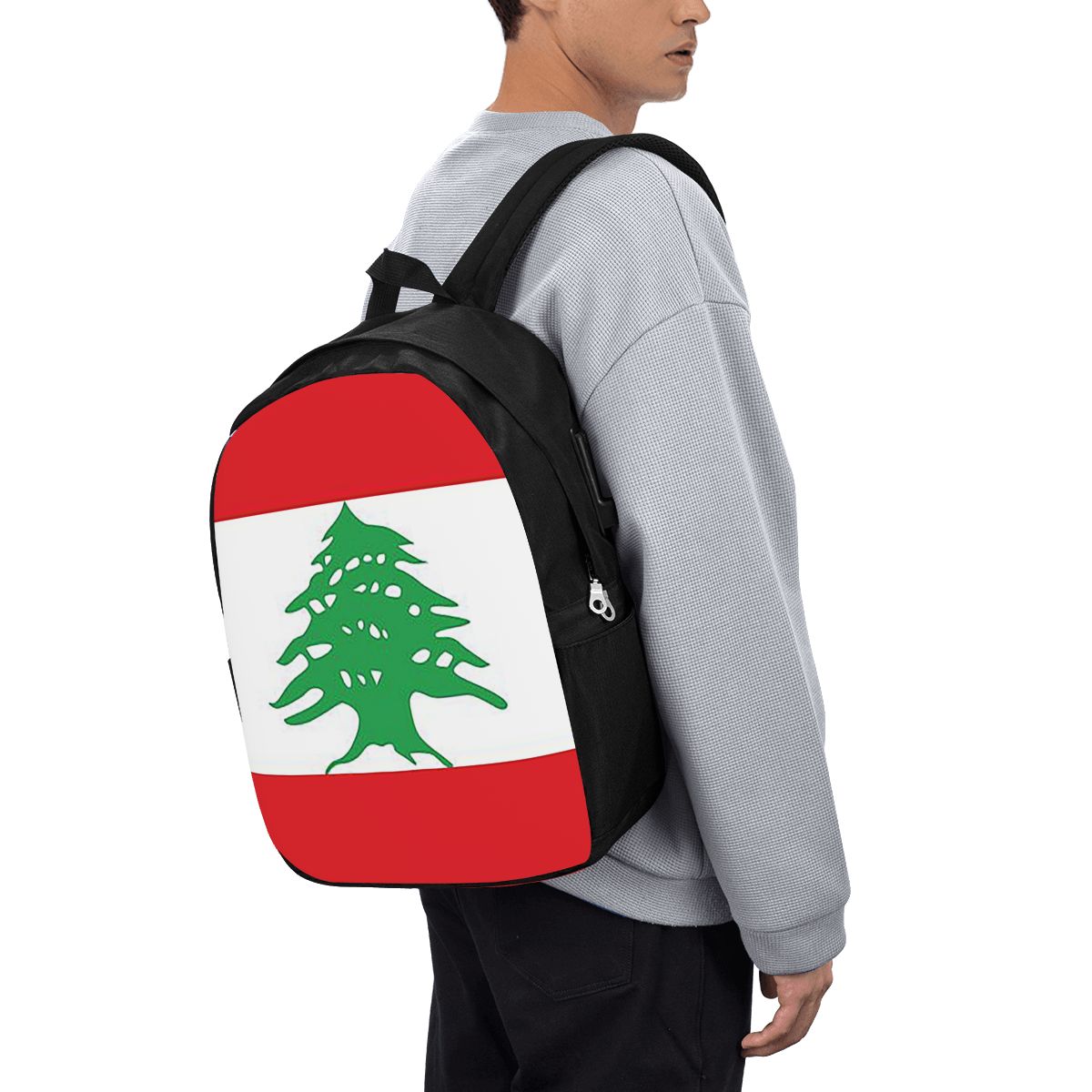Flag Of Lebanon Backpack Trave - Women Bags Lebanon ulasan dan harga
