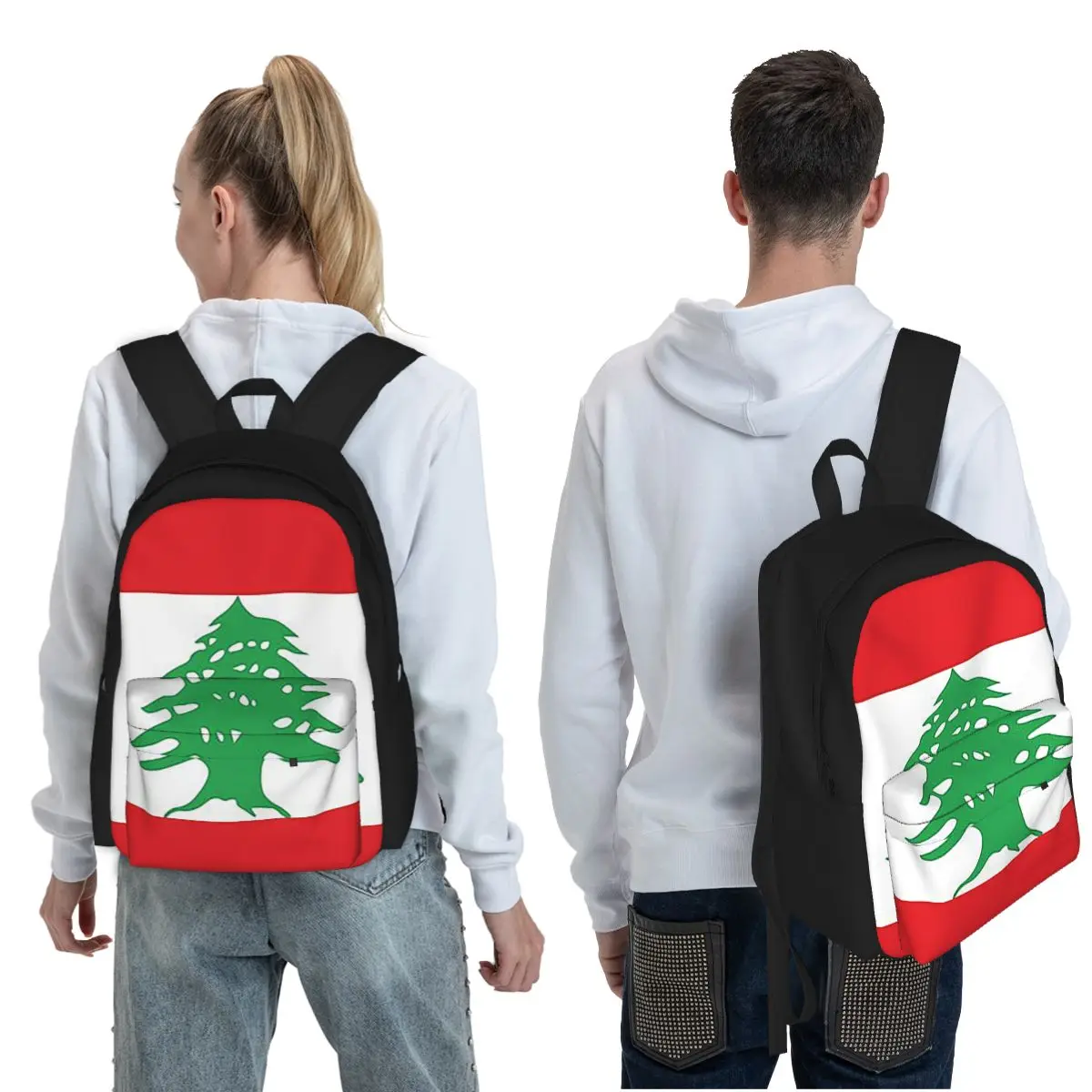 Flag Of Lebanon Student Backpa - Women Bags Lebanon ulasan dan harga
