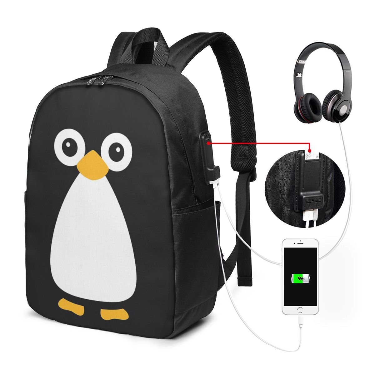 Cute Vector Penguin Backpack T - Women Bags For Women ulasan dan harga