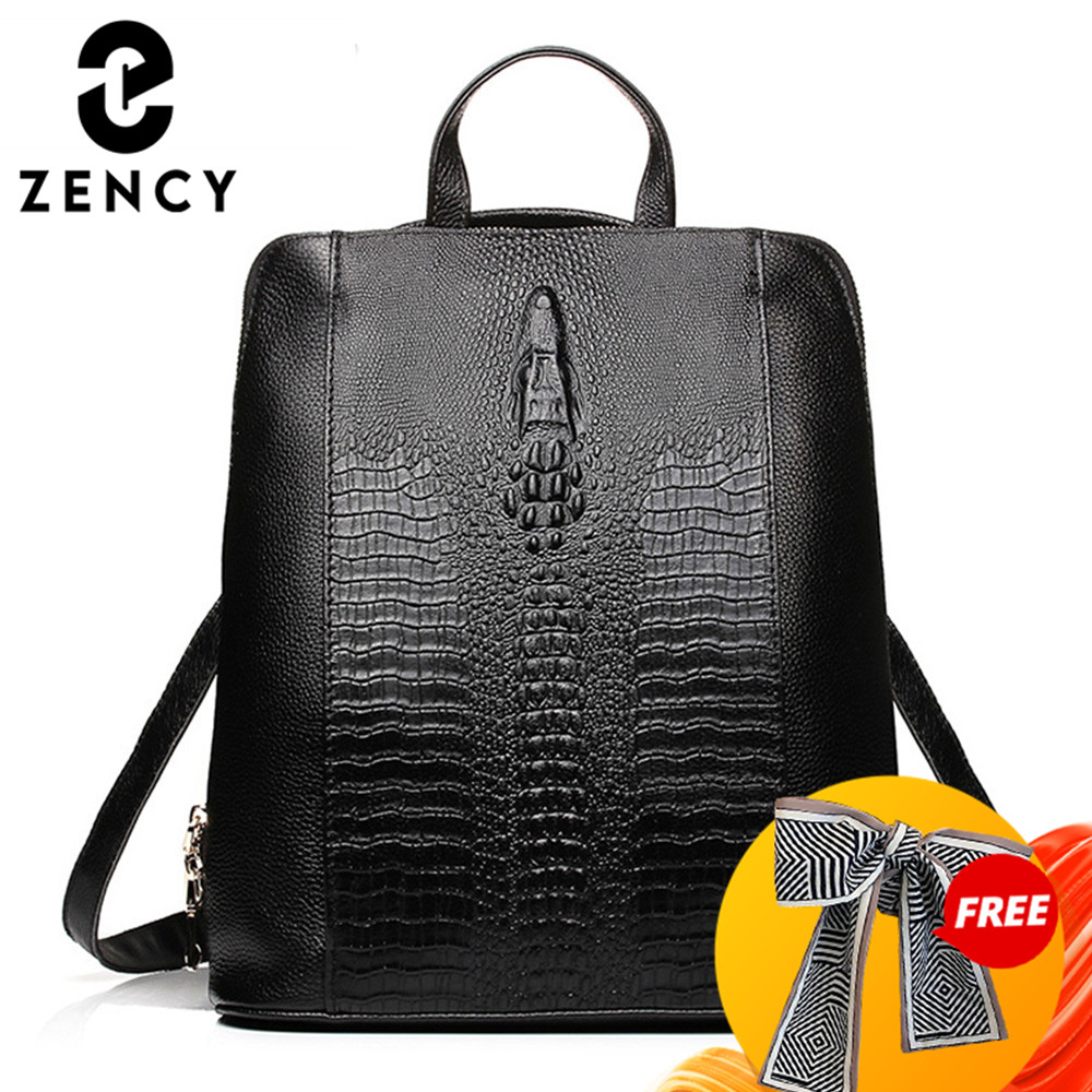 Zency Women's Crocodile Leathe - Women Bags With Laptop Compartment ulasan dan harga